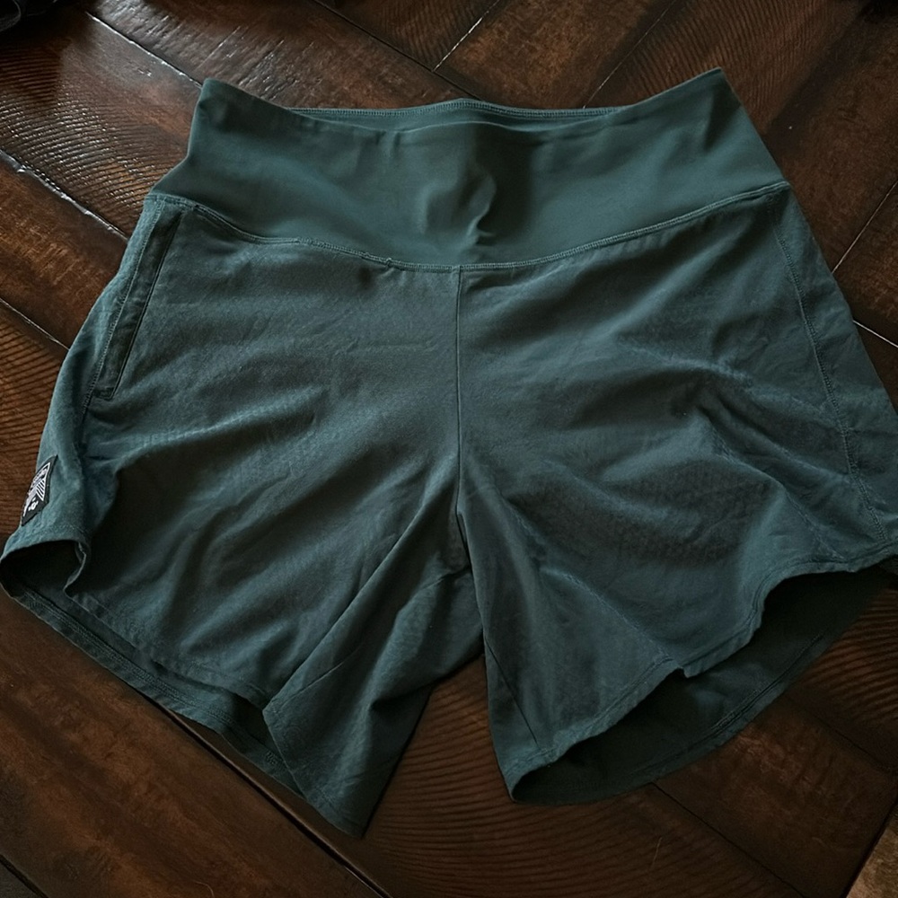 Oiselle High Rise Long Roga - like new size 8- Juniper